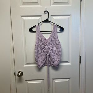 Jessica Simpson Lavender Crochet Top